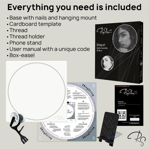 Ring String Kit DIY String Art Kit from Photos – RingString
