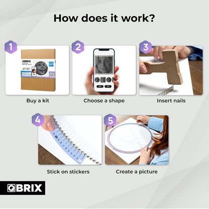 QBRIX Photo Thread Art - Circle/Square
