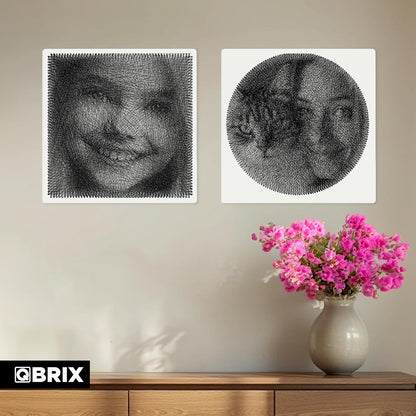 QBRIX Photo Thread Art - Circle/Square