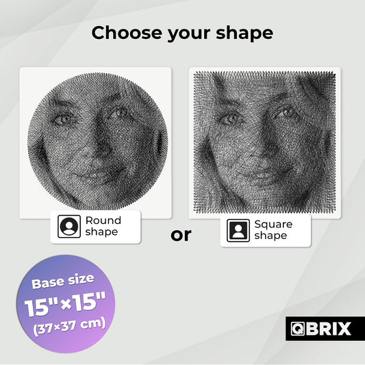 QBRIX Photo Thread Art - Circle/Square