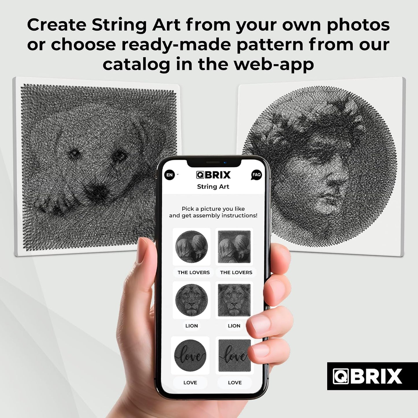 QBRIX Photo Thread Art - Circle/Square